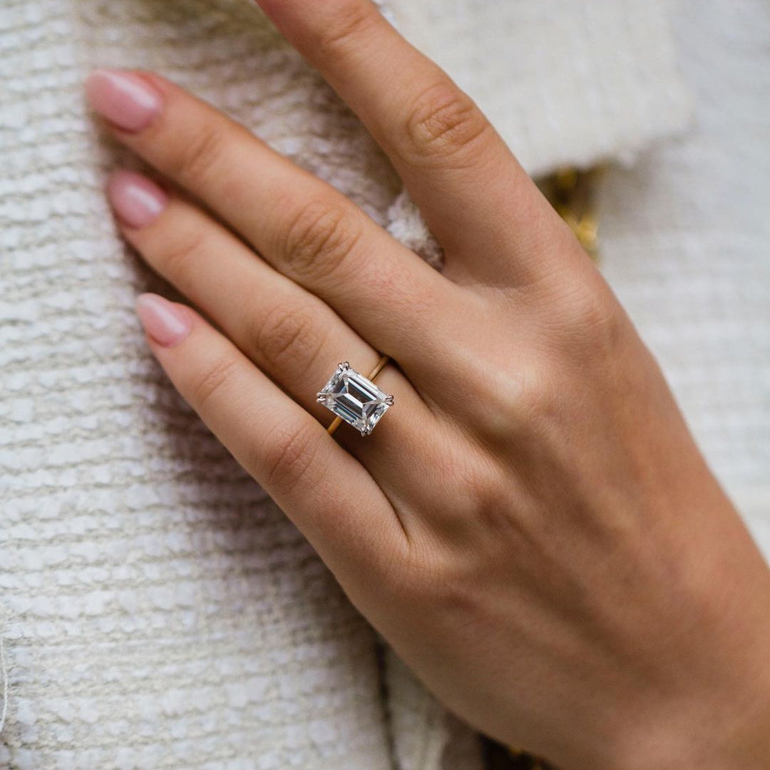 4.6 CT Emerald Pave Lab Grown Diamond Engagement Ring