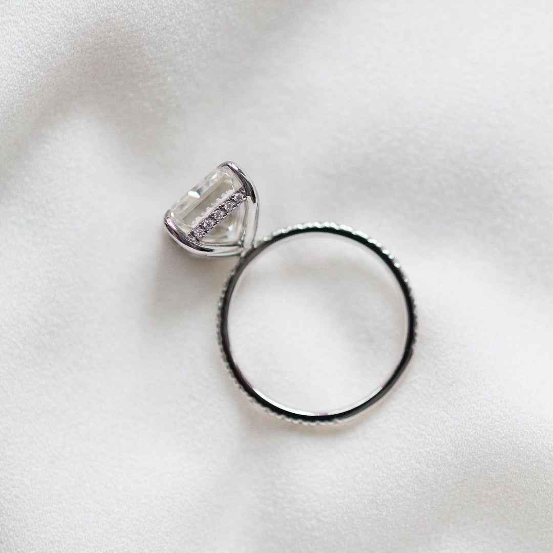 4.79 CT Radiant Pave Lab Grown Diamond Engagement Ring