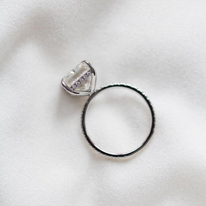 4.79 CT Radiant Pave Lab Grown Diamond Engagement Ring