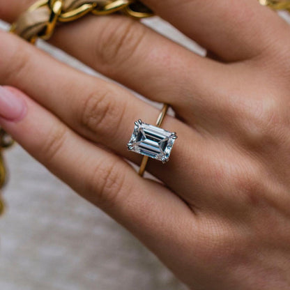 4.6 CT Emerald Pave Lab Grown Diamond Engagement Ring