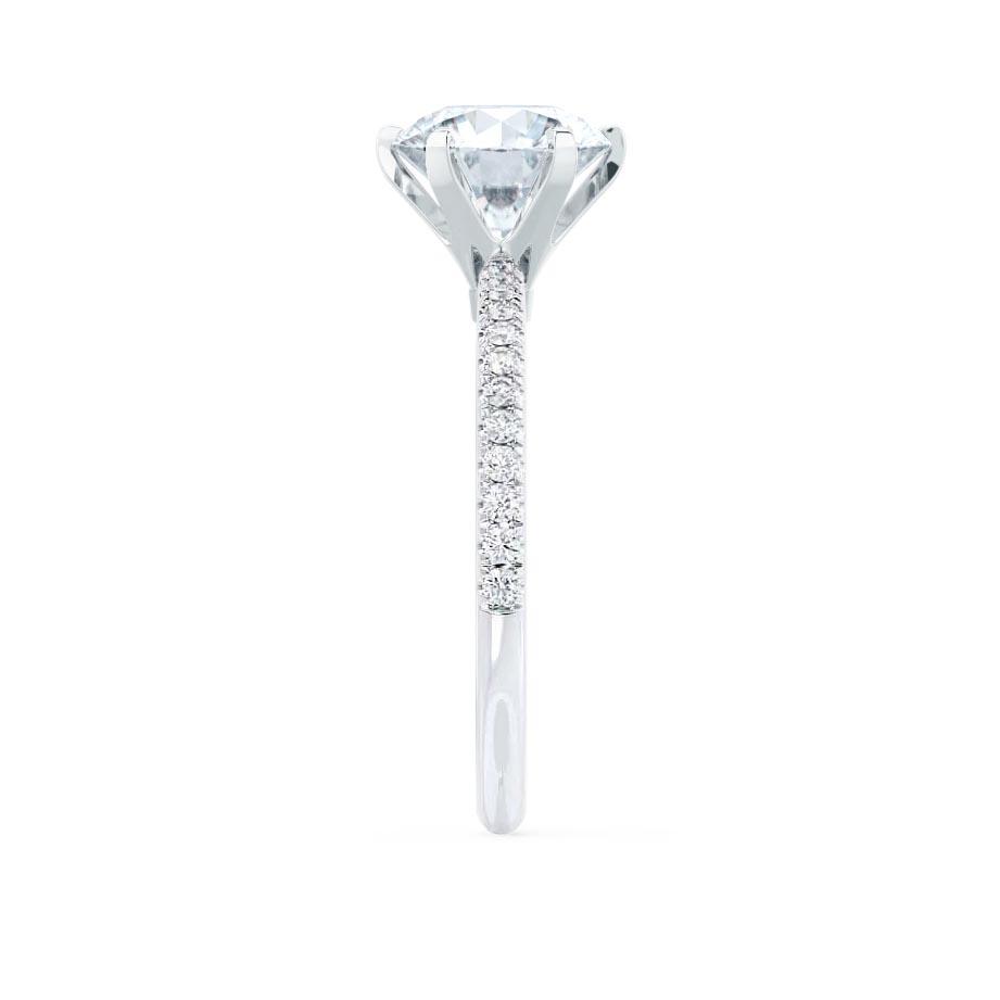 2.2 CT Round Pave Lab Grown Diamond Engagement Ring