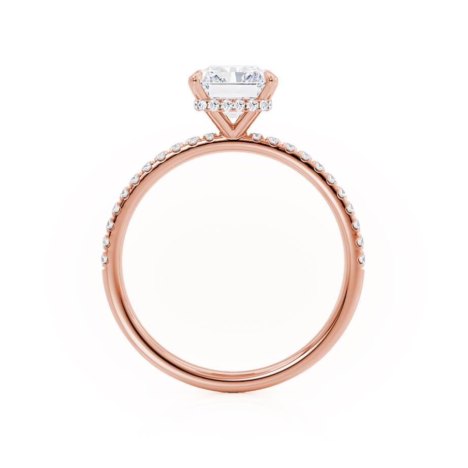 1.8 CT Radiant Hidden Halo & Pave Lab Grown Diamond Engagement Ring