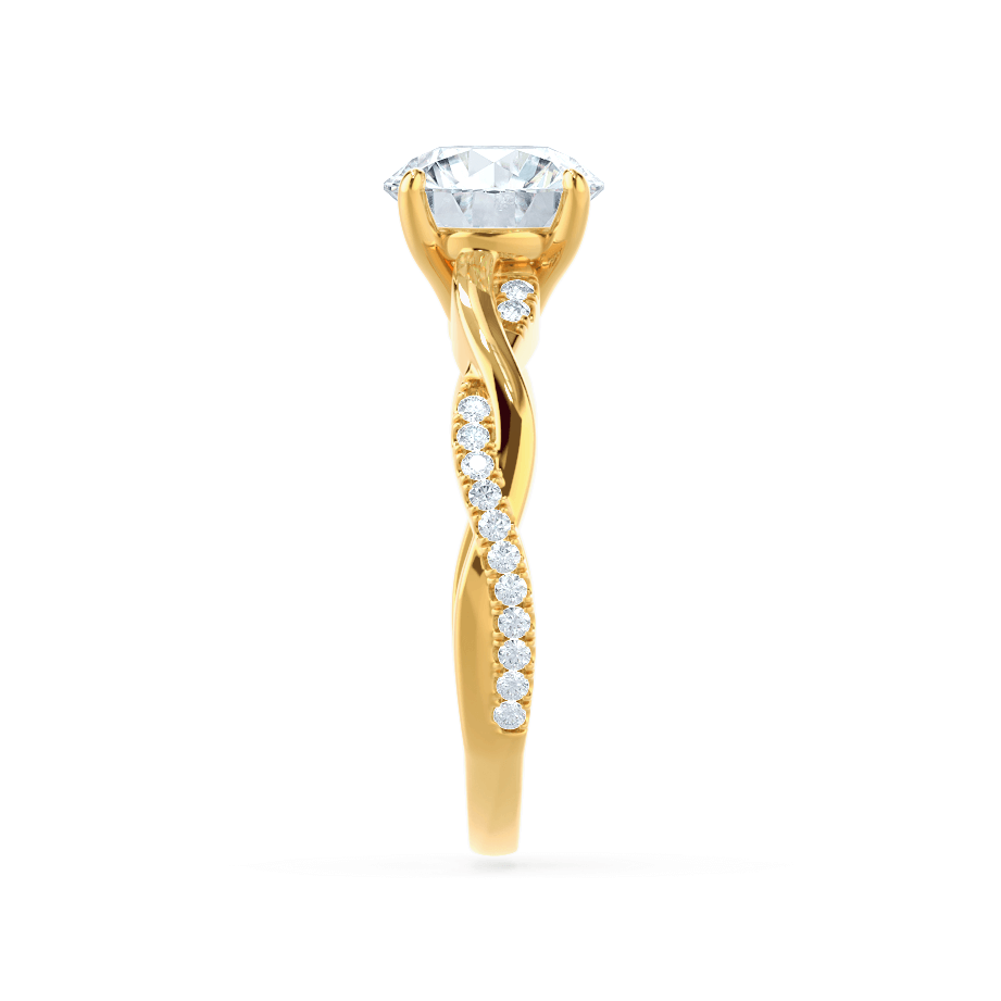 1.5 CT Oval Twisted Pave Lab Grown Diamond Engagement Ring