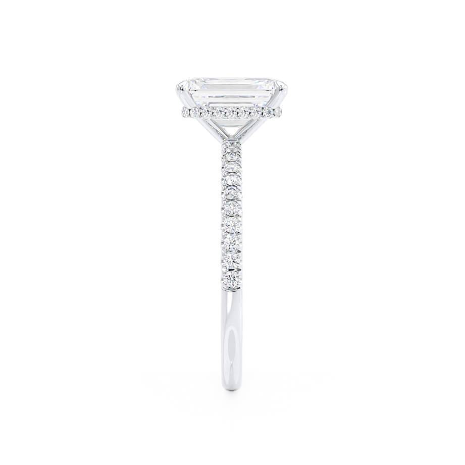 1.75 CT Emerald Pave Lab Grown Diamond Engagement Ring