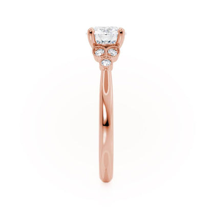 1.5 CT Round Cluster Lab Grown Diamond Engagement Ring