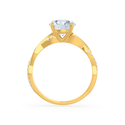 1 CT Round Pave Lab Grown Diamond Engagement Ring