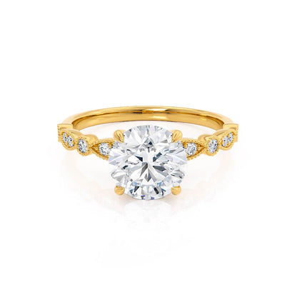 1 CT Round Pave Lab Grown Diamond Engagement Ring