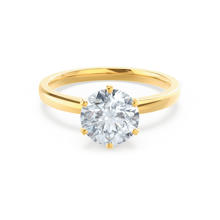 1.5 CT Round Solitaire Lab Grown Diamond Engagement Ring