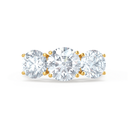 1.5 CT Round Three Stone Lab Grown Diamond Engagement Ring