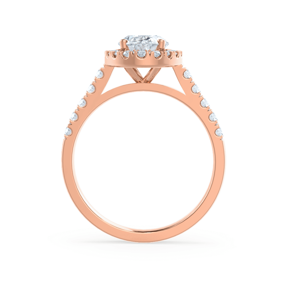 1.5 CT Oval Halo & Pave Lab Grown Diamond Engagement Ring
