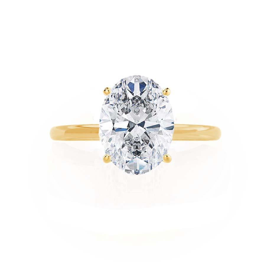 1.5 CT Oval Solitaire Lab Grown Diamond Engagement Ring