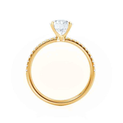 1.5 CT Round Pave Lab Grown Diamond Engagement Ring