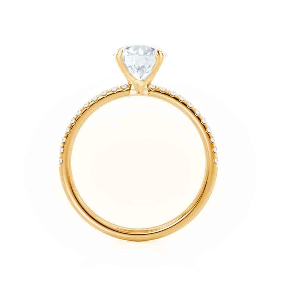 1.3 CT Cushion Pave Lab Grown Diamond Engagement Ring