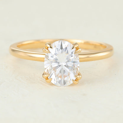 1.33 CT Oval Solitaire Lab-Grown Diamond Engagement Ring