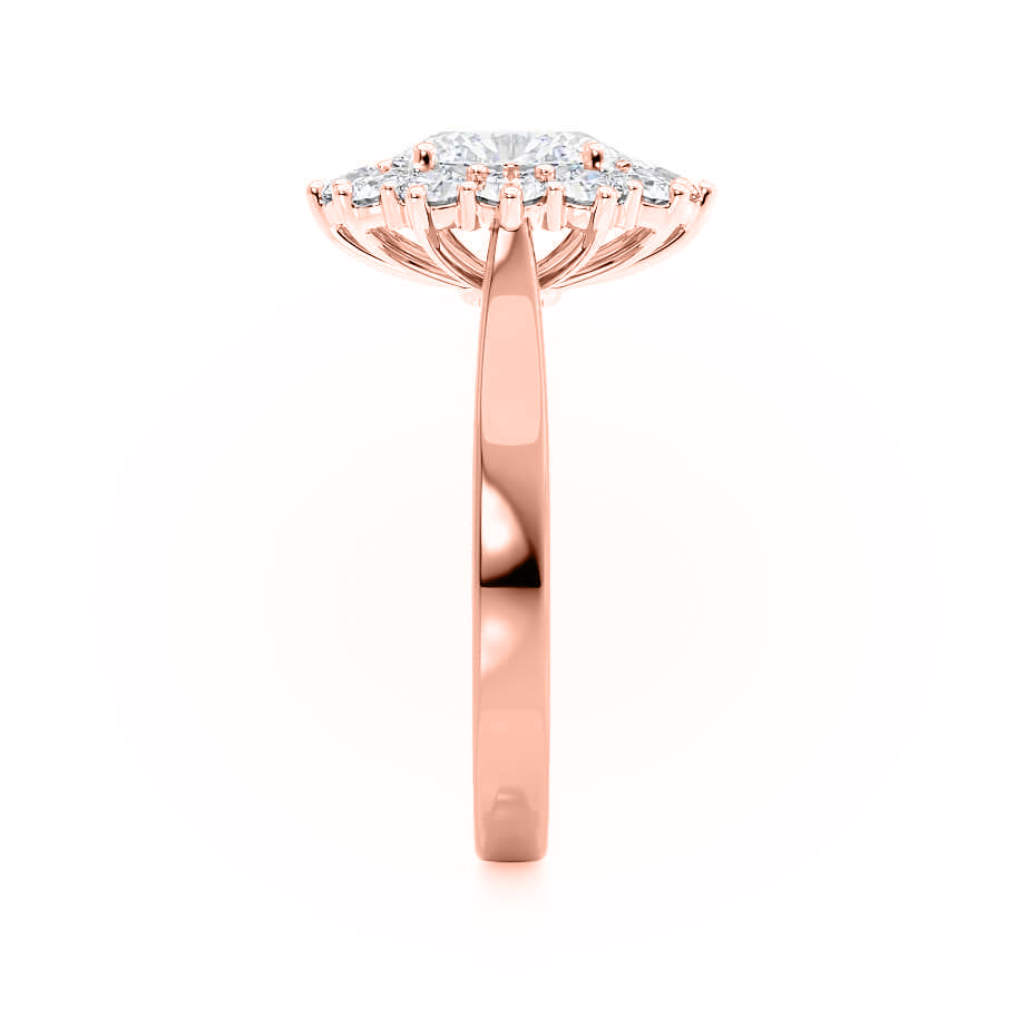 2.1 CT Oval Halo Lab Grown Diamond Engagement Ring