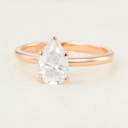 1.5 CT Pear Solitaire Lab-Grown Diamond Engagement Ring